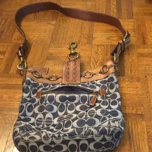 Authentic Coach Navy Logo Handbag
